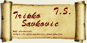 Tripko Savković vizit kartica